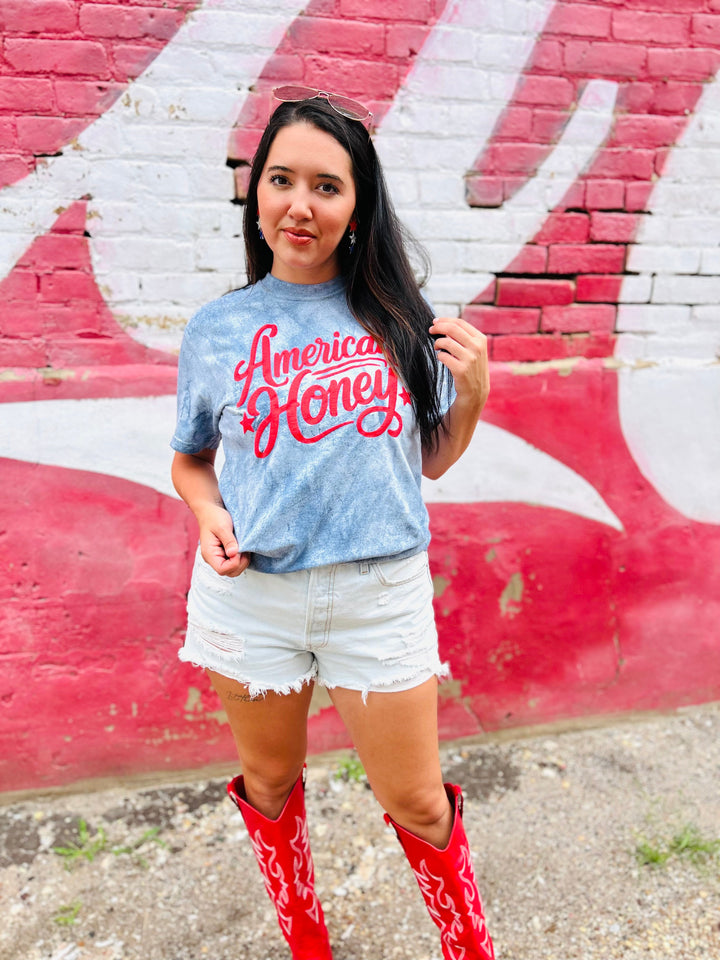 American Honey Puff Graphic T-shirt Envy Stylz Boutique