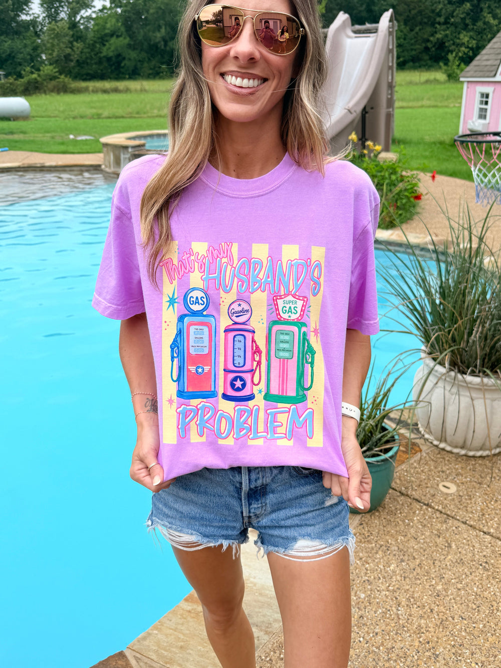 That's My Husbands Problem GAS Graphic T-shirt Envy Stylz Boutique