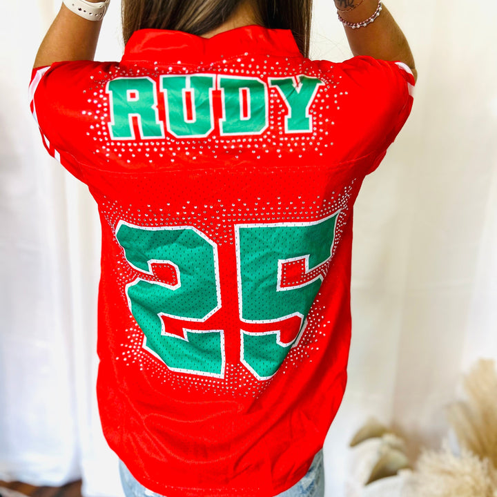 Team Naughty/ Team Nice Rhinestone Graphic Jersey Envy Stylz Boutique