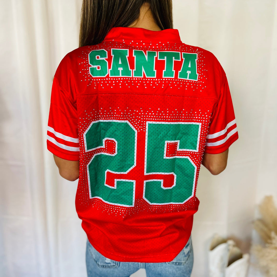 Team Naughty/ Team Nice Rhinestone Graphic Jersey Envy Stylz Boutique