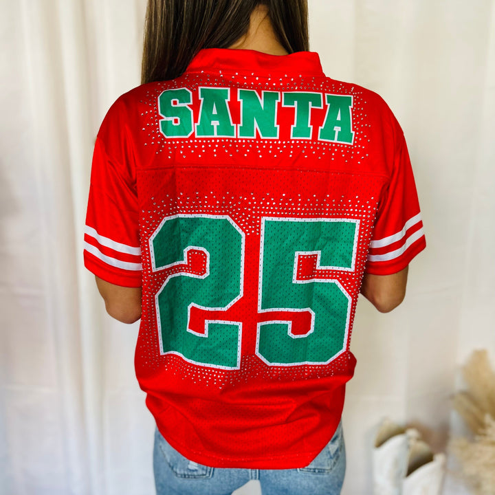 Team Naughty/ Team Nice Rhinestone Graphic Jersey Envy Stylz Boutique