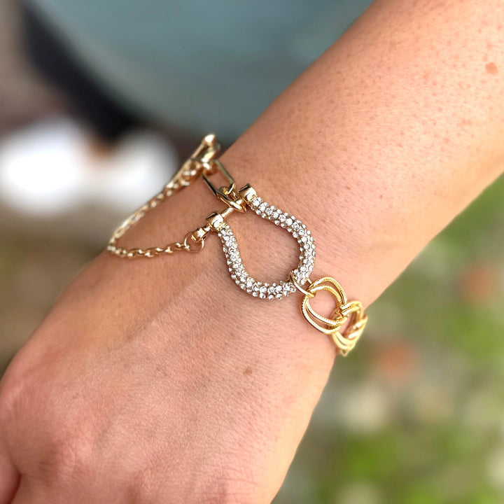 Horseshoe Rhinestone Bracelet Envy Stylz Boutique