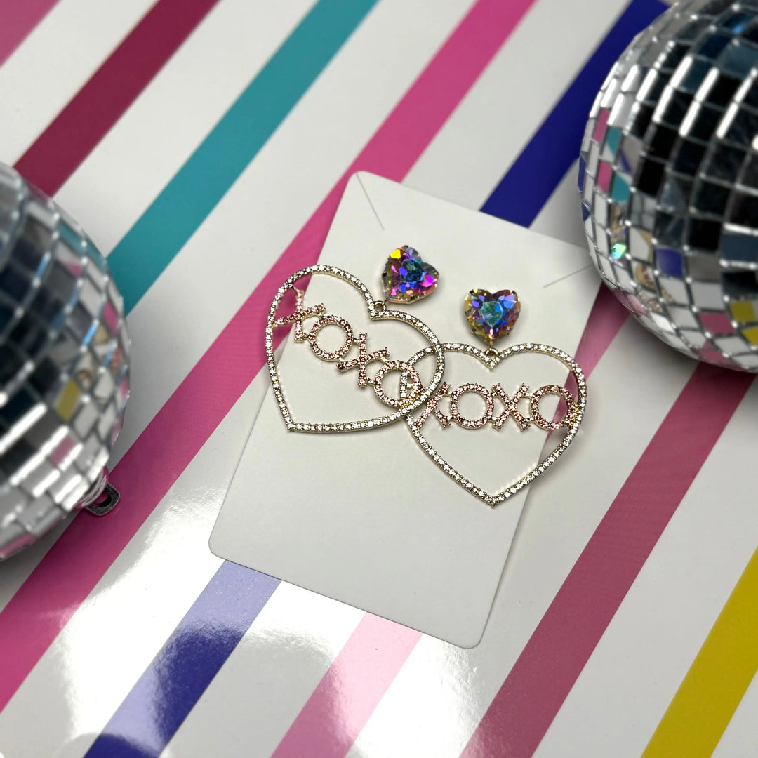 XOXO Heart Earrings Envy Stylz Boutique