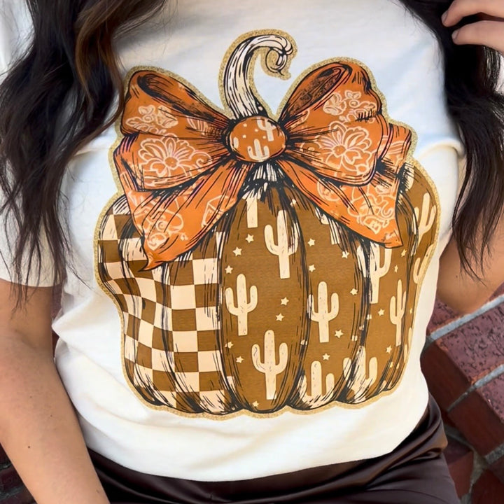 Western Cactus Pumpkin Graphic Tee product image