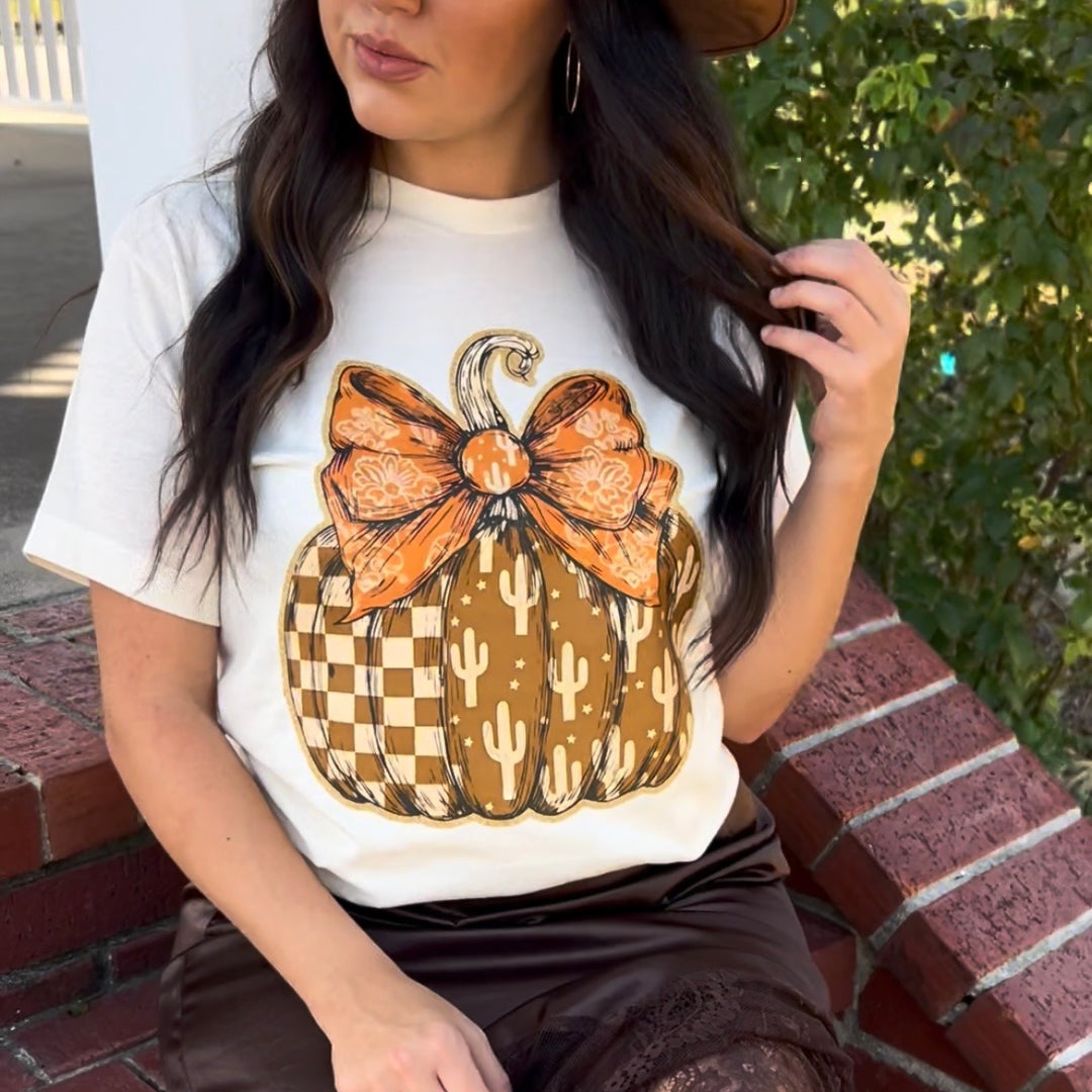 Western Cactus Pumpkin Graphic Tee alternate product view