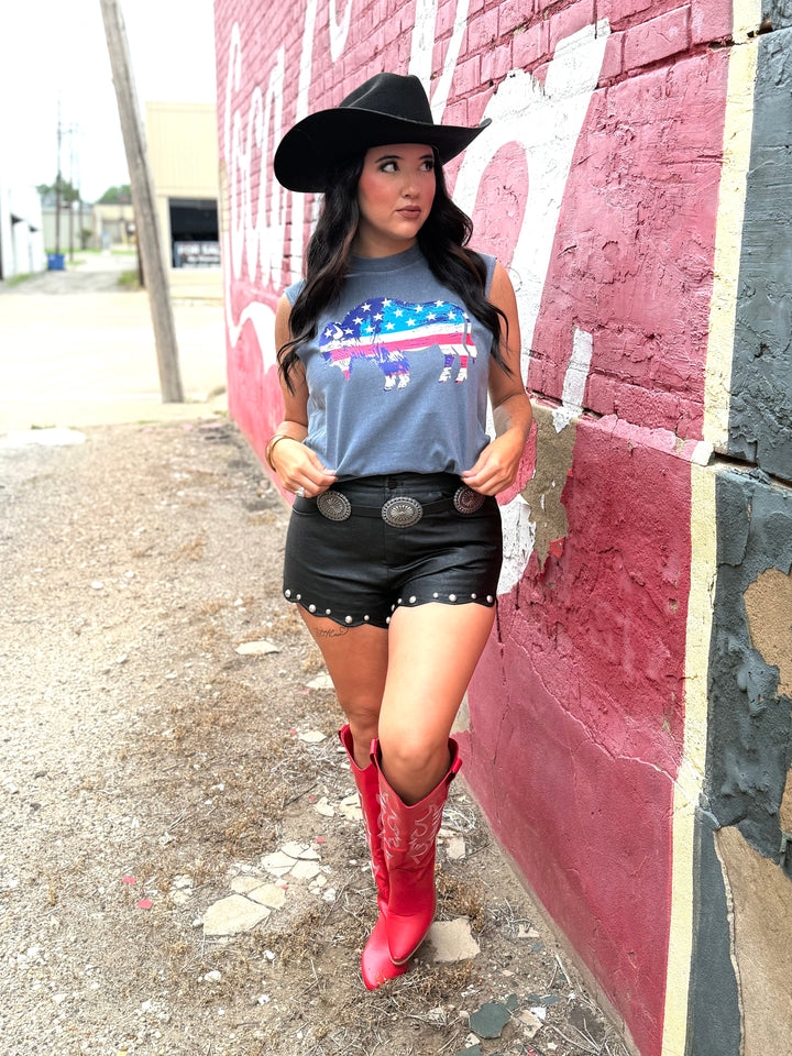 Patriotic Buffalo Western Muscle Tank Envy Stylz Boutique