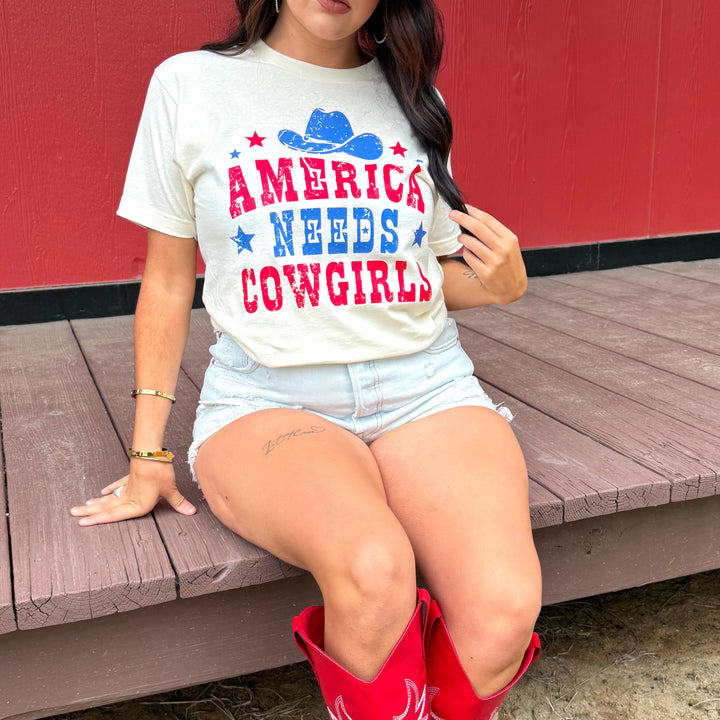 America Needs Cowgirls Graphic Tee Envy Stylz Boutique