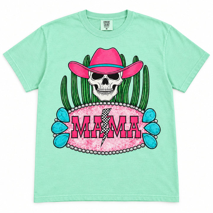 Western Mama Skull &amp; Cactus Graphic Tee