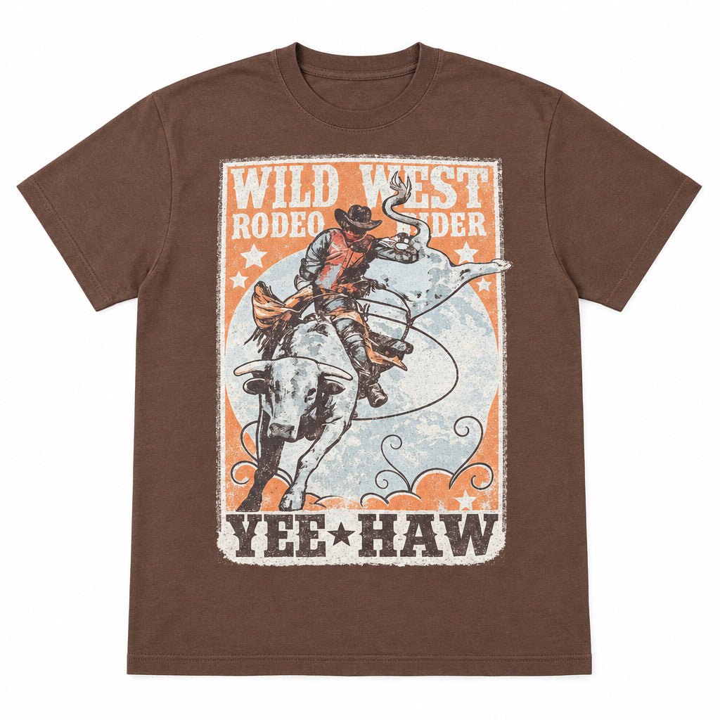 Wild West Rodeo Rider Yeehaw Graphic Tee