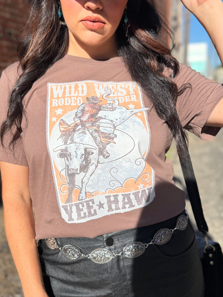 Wild West Rodeo Rider Yeehaw Graphic T-shirt Envy Stylz Boutique
