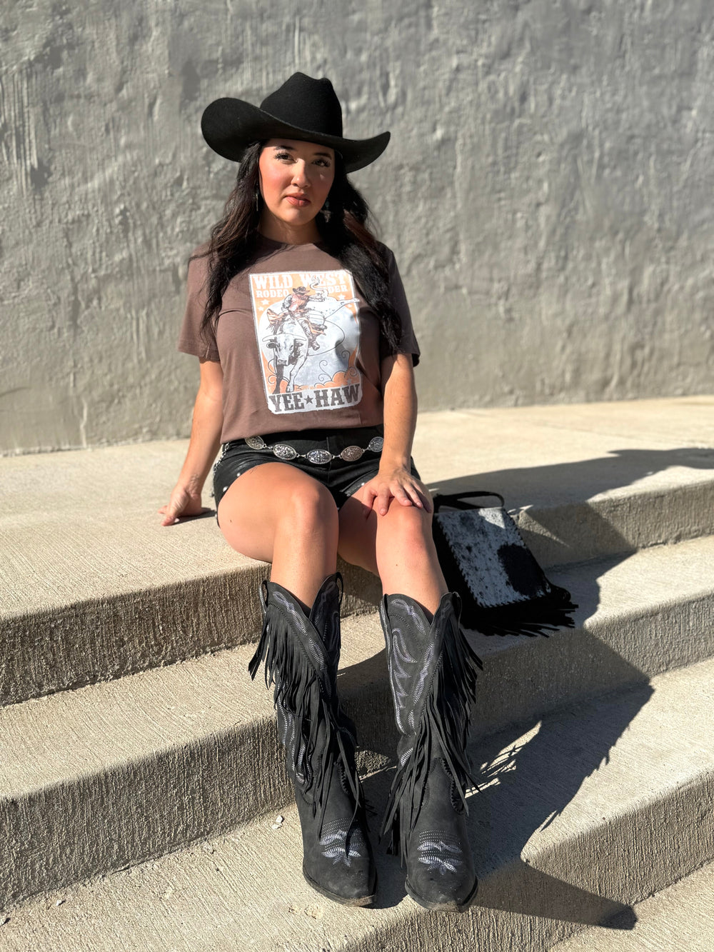 Wild West Rodeo Rider Yeehaw Graphic T-shirt Envy Stylz Boutique