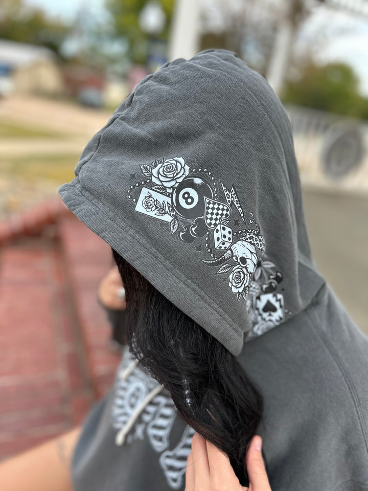 Lucky 8 Ball Zebra Hoodie Sweatshirt