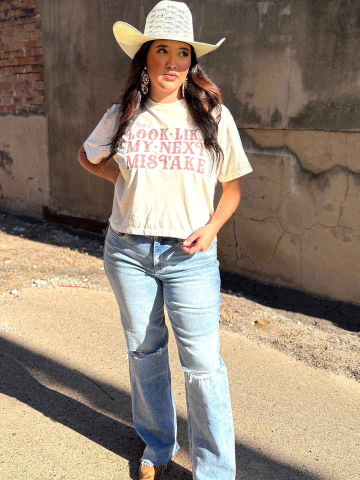 My Next Mistake Graphic Design Crop Tee Envy Stylz Boutique