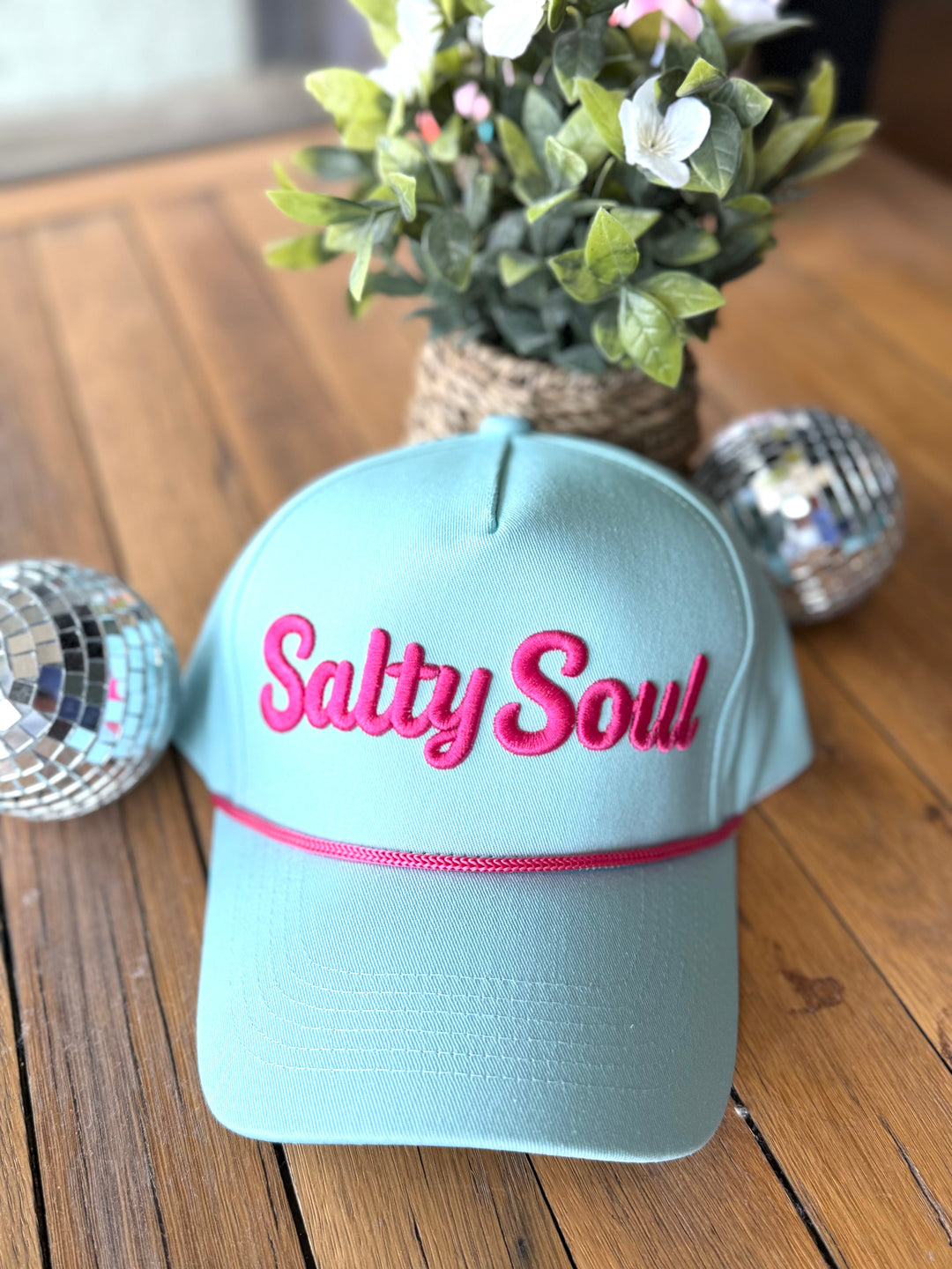 Salty Soul Embroidered Trucker Hat Envy Stylz Boutique