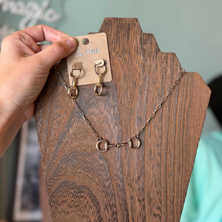 Horse Bit Earring And Necklace Set Envy Stylz Boutique