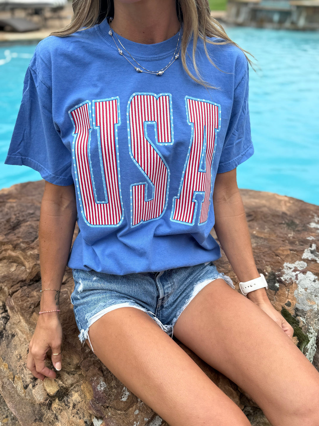 USA Stripes Graphic T-shirt Envy Stylz Boutique