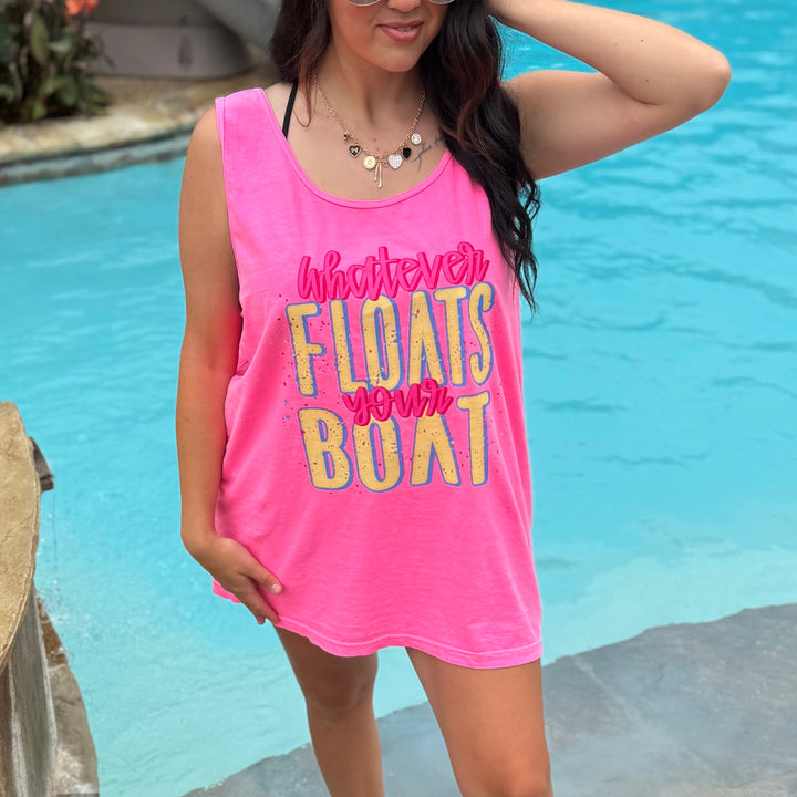 Whatever Floats Your Boat Graphic Tank Top Envy Stylz Boutique