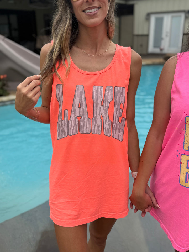 CAMO LAKE Graphic Tank Top Envy Stylz Boutique
