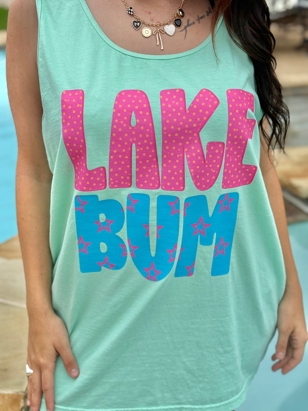 Lake Bum Stars Graphic Tank Top Envy Stylz Boutique