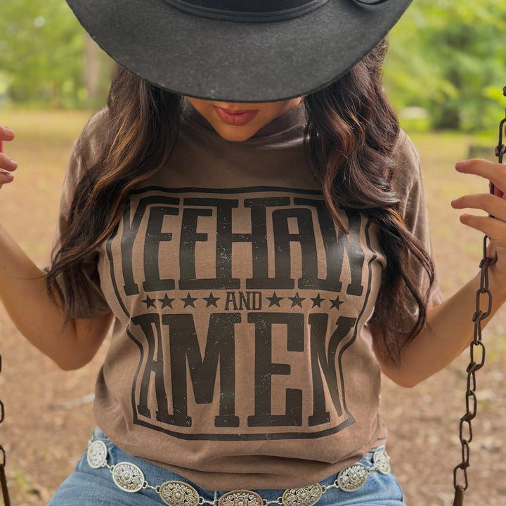 Yeehaw &amp; Amen Western Graphic Tee