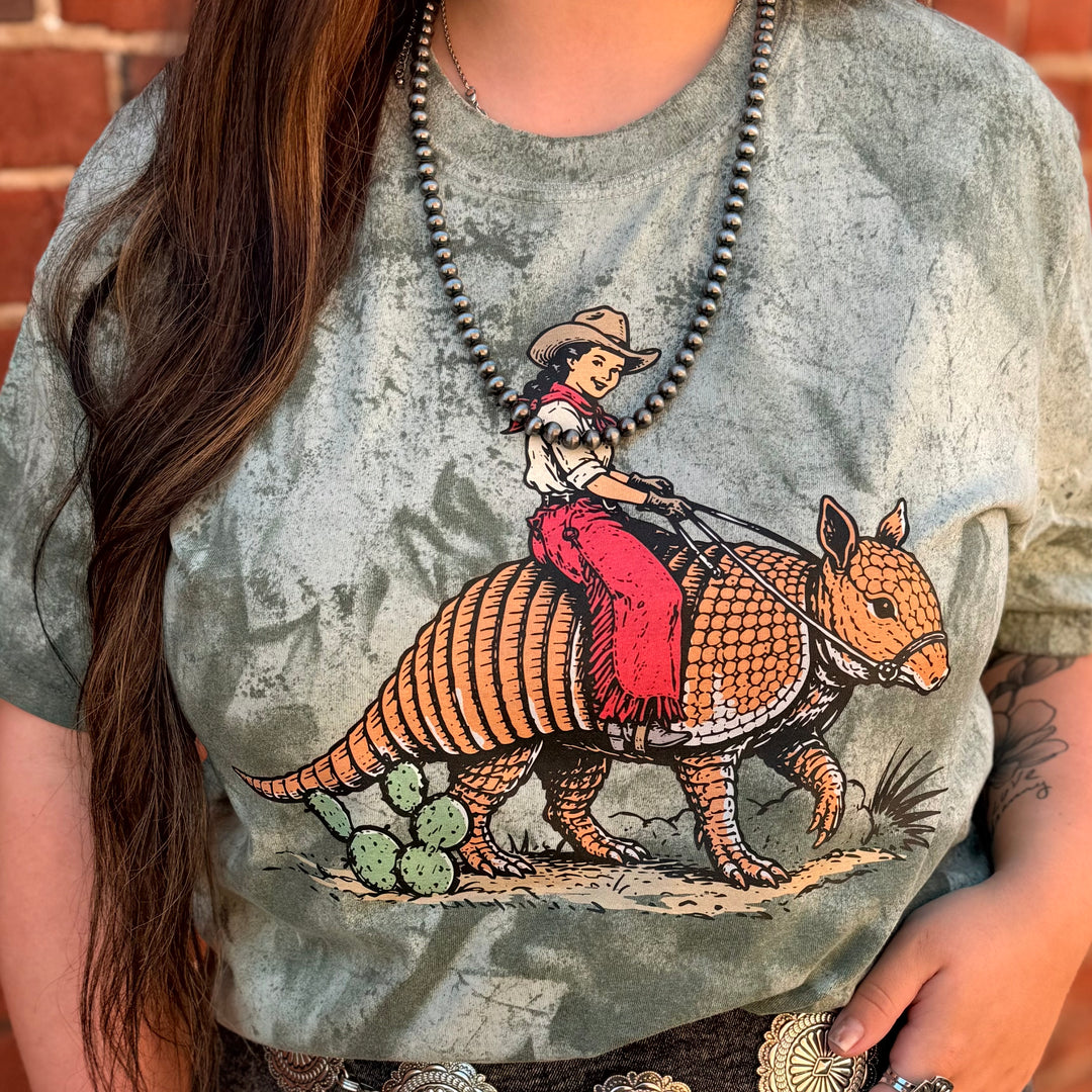 Cowgirl Armadillo Graphic Tee product image