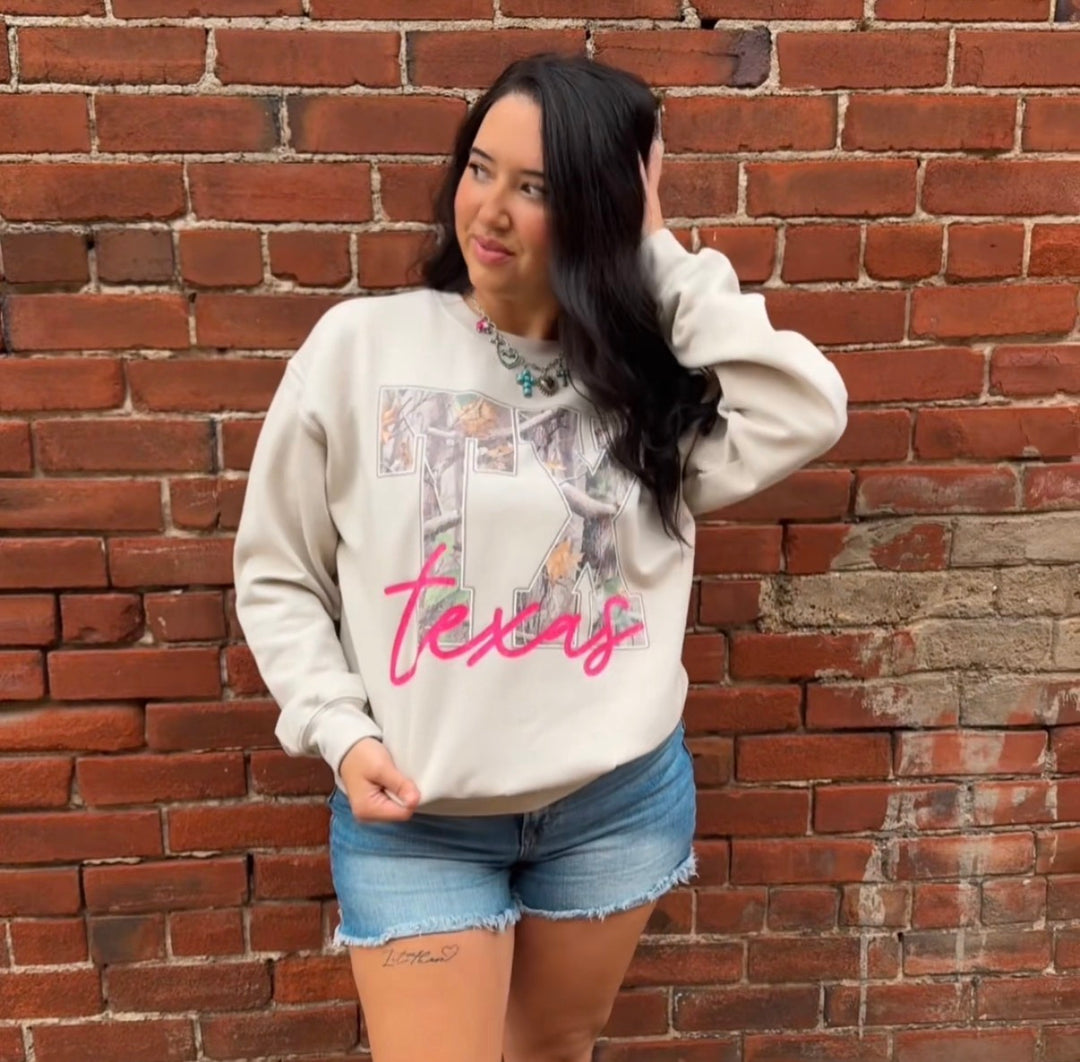 Camo Texas Graphic Sweatshirt