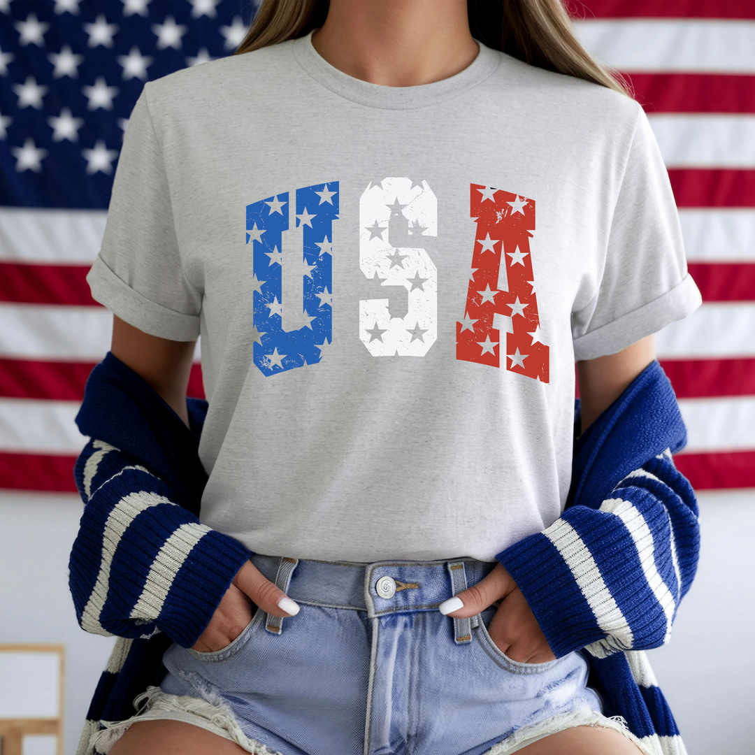 DEAL OF THE WEEK USA Stars Graphic Tee Envy Stylz Boutique