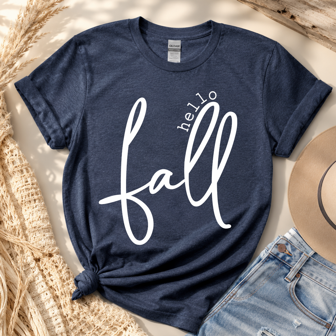 DEAL OF THE WEEK Hello Fall Navy Graphic Tee Envy Stylz Boutique