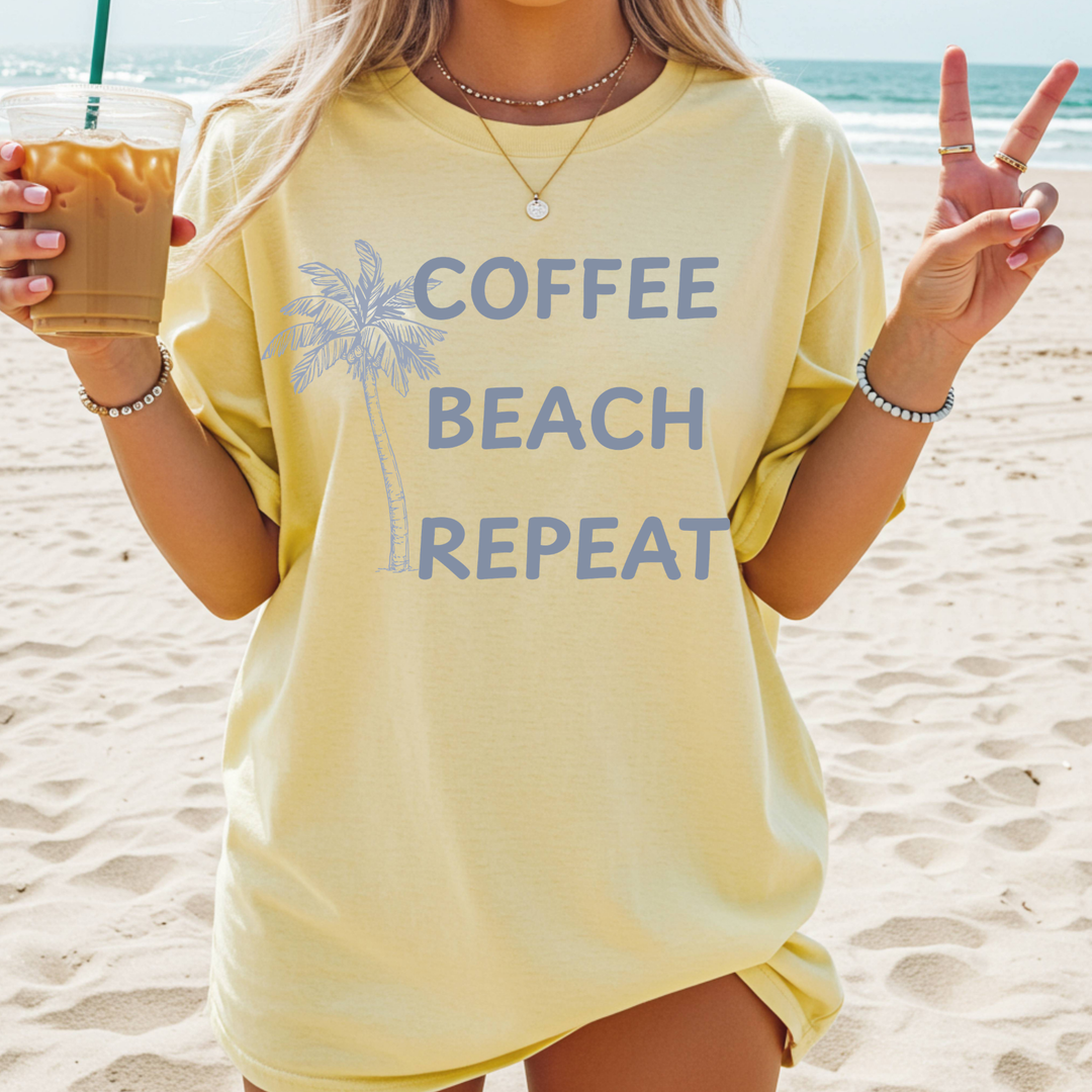 DEAL OF THE WEEK  Coffee Beach Repeat Graphic T-Shirt Envy Stylz Boutique