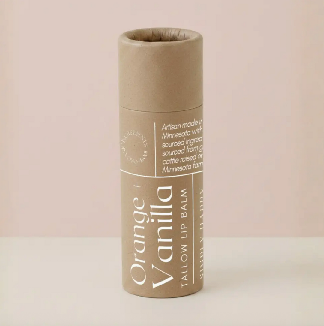 Tallow Lip Balm Orange+ Vanilla Envy Stylz Boutique