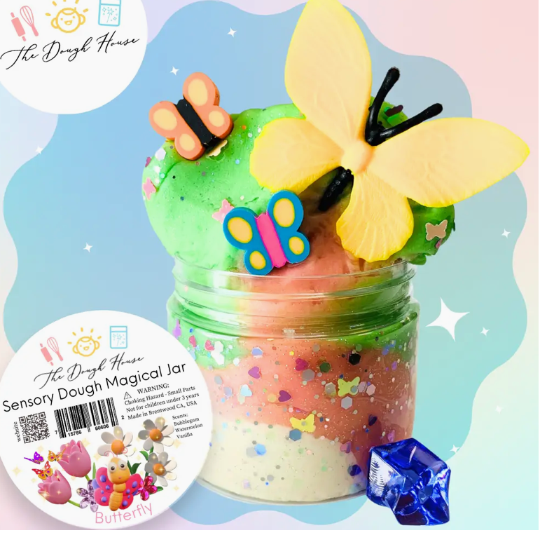 Small Sensory Dough Jar Butterfly Envy Stylz Boutique