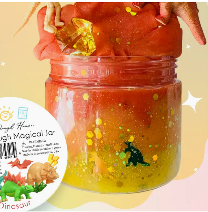 Small Sensory Dough Jar Dinosaur Envy Stylz Boutique