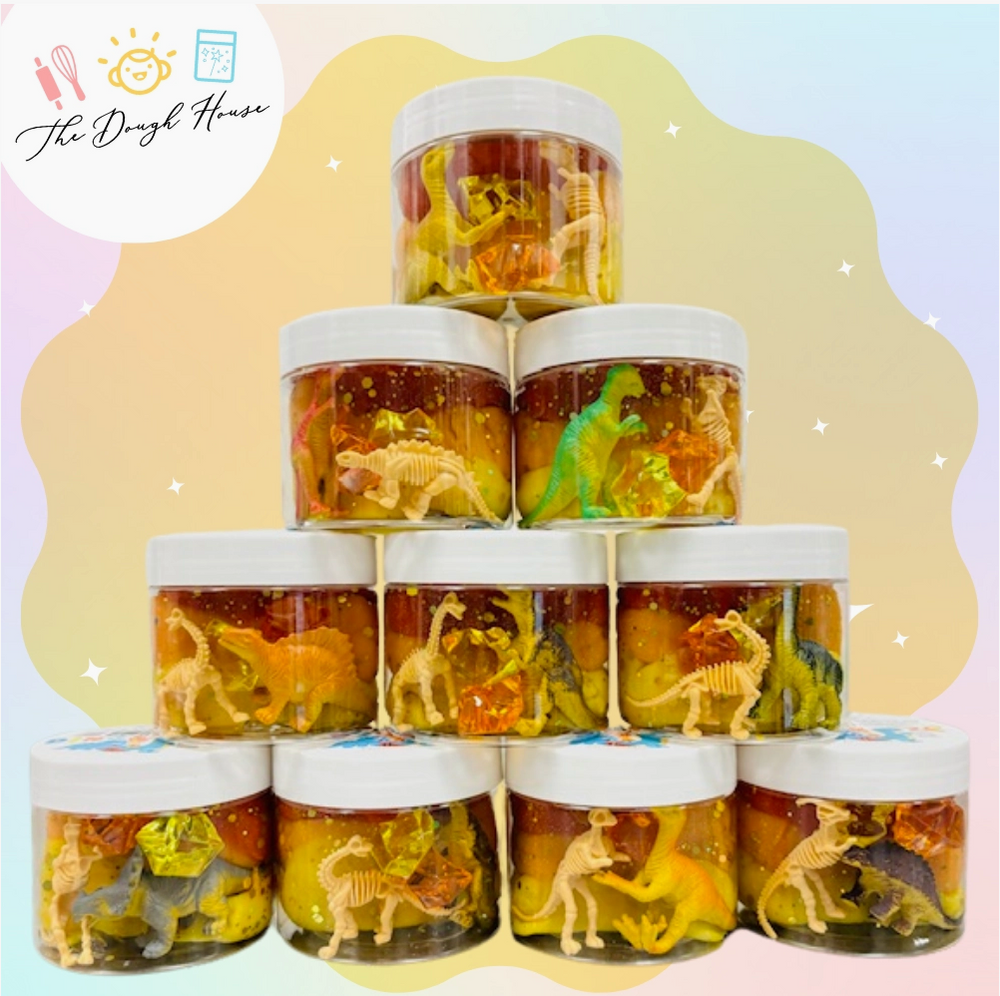 Small Sensory Dough Jar Dinosaur Envy Stylz Boutique