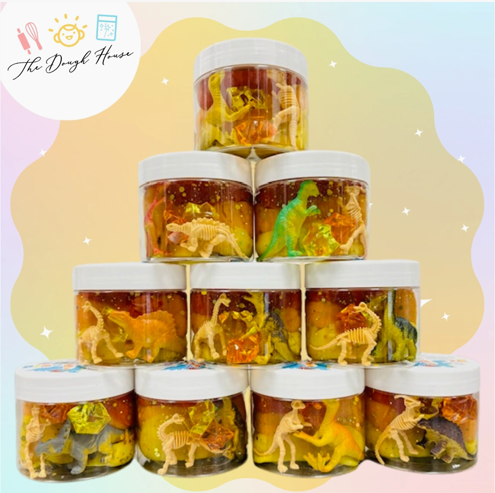 Small Sensory Dough Jar Dinosaur Envy Stylz Boutique