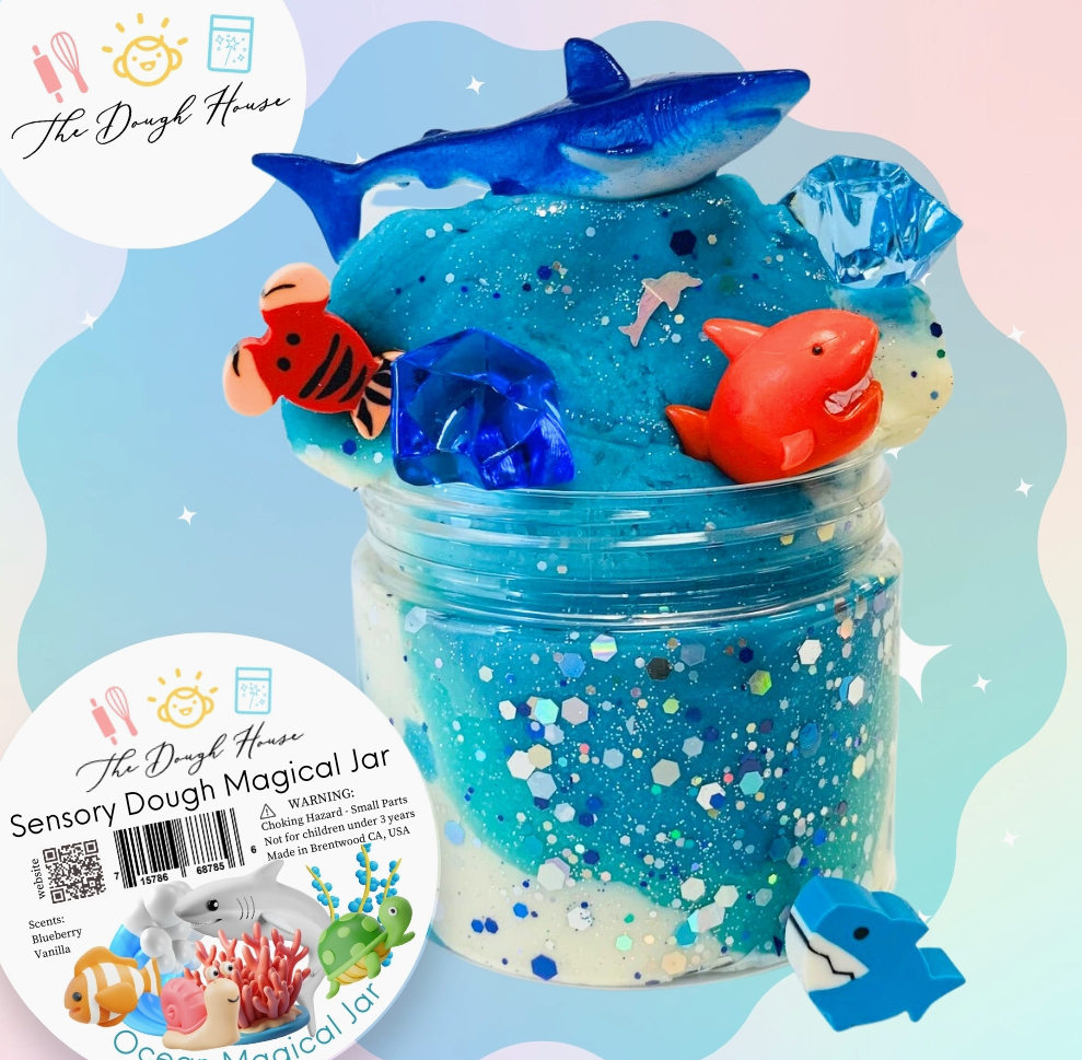 Small Sensory Dough Jar Ocean Envy Stylz Boutique