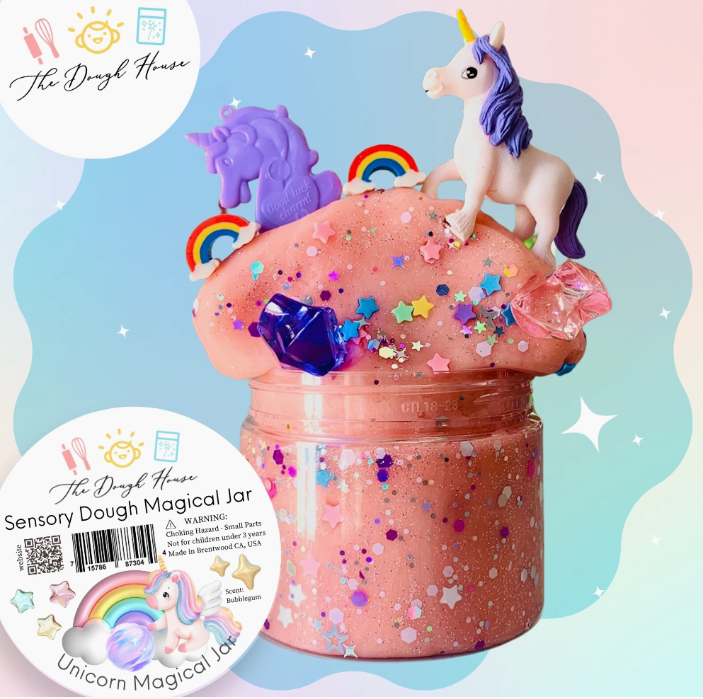 Small Sensory Dough Jar Unicorn Envy Stylz Boutique
