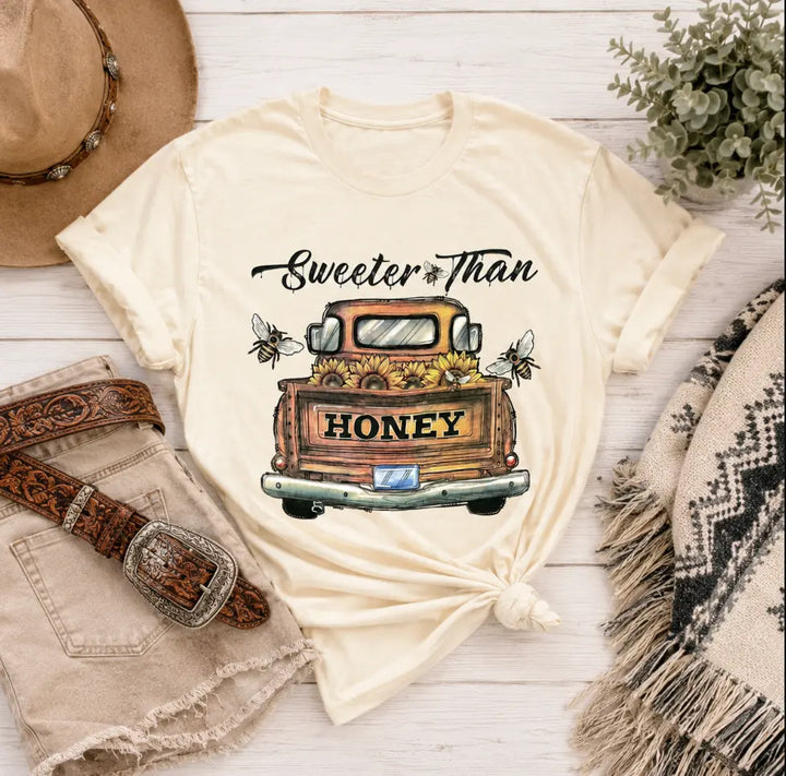 Sweeter Than Honey Retro Graphic Tee Envy Stylz Boutique