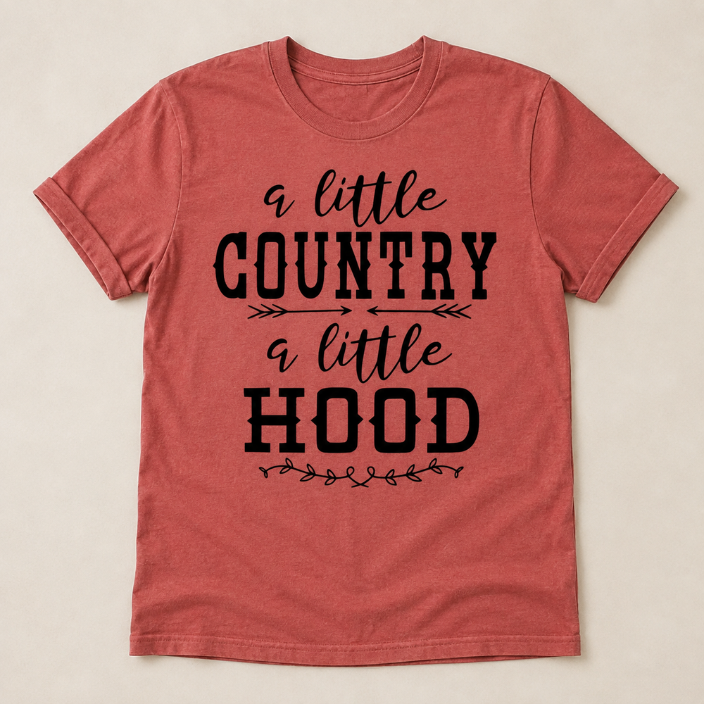 Terracotta A Little Country A Little Hood Western graphic tee, flat product view