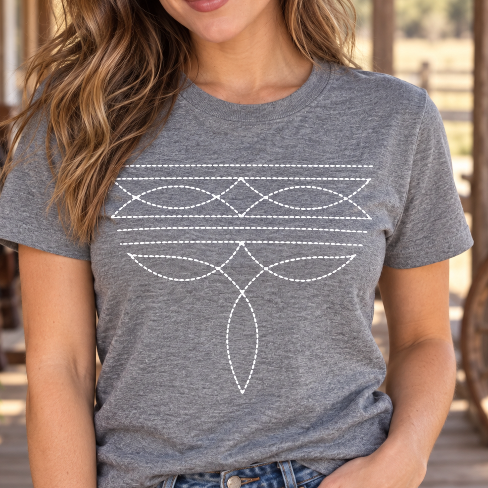 Boot Stitch Western Graphic T-Shirt for Women product image 1