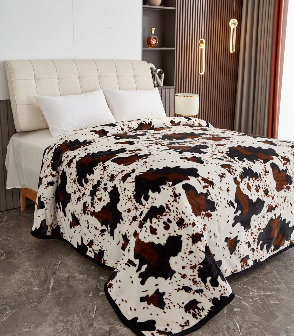 Envy Stylz Boutique Blanket Brown Cow Oversized Blanket  82"x90"