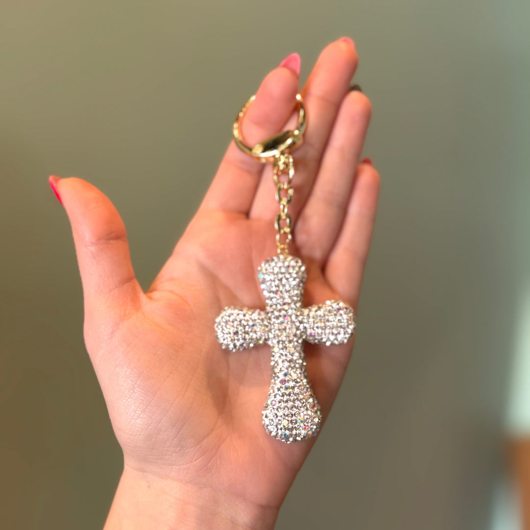 Envy Stylz Boutique keychain Cross Rhinestone Keychain