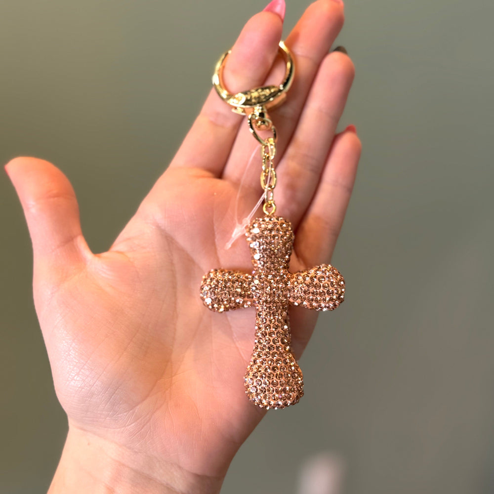 Envy Stylz Boutique keychain Cross Rhinestone Keychain