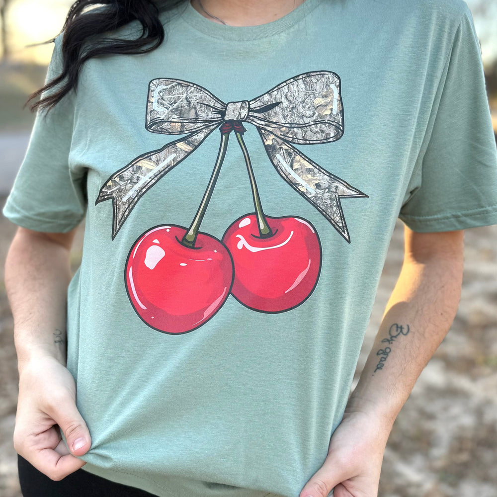 Envy Stylz Boutique Men - Apparel - Shirts - T-Shirts Camo Cherry And Bow Graphic Tee