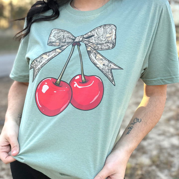 Envy Stylz Boutique Men - Apparel - Shirts - T-Shirts Camo Cherry And Bow Graphic Tee