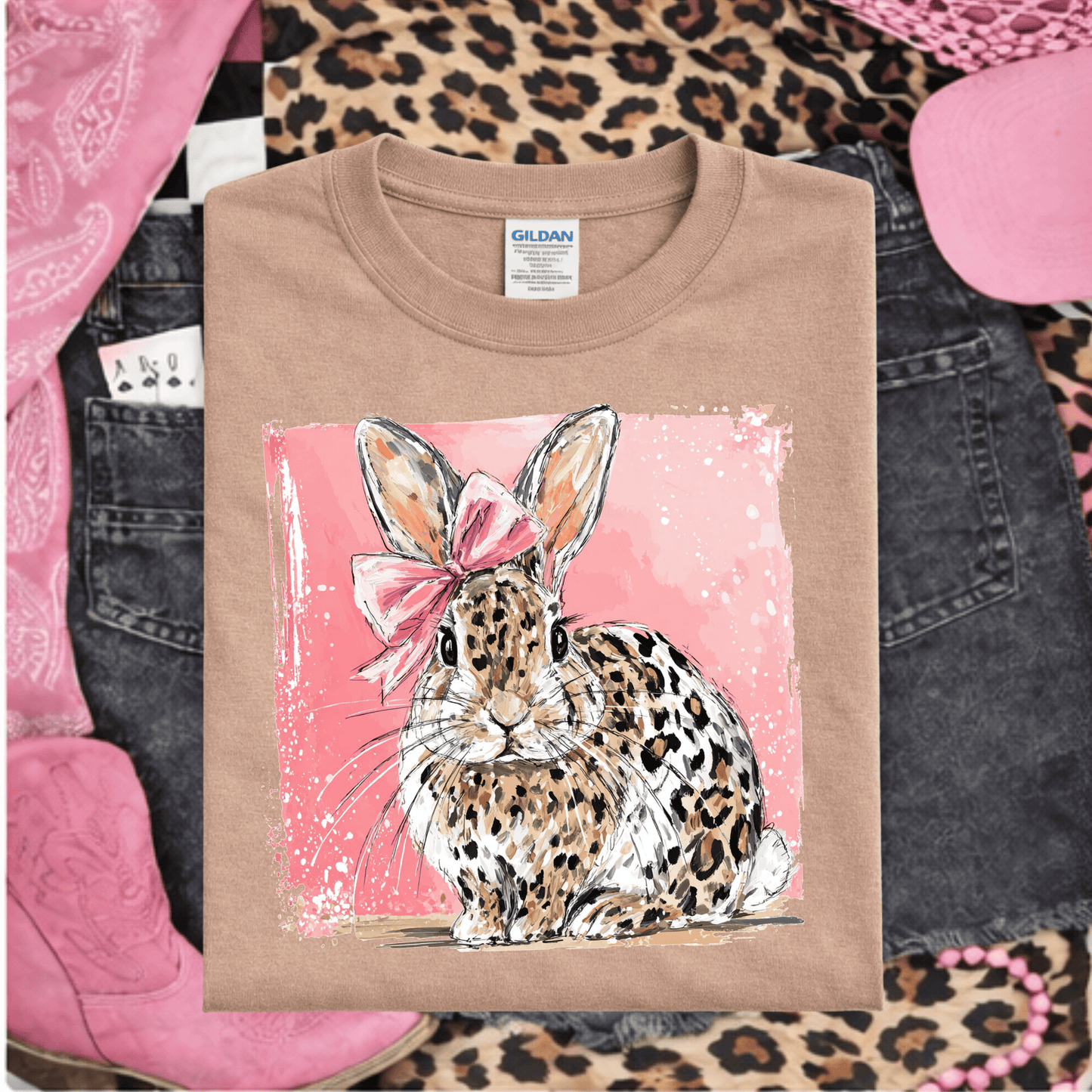 Envy Stylz Boutique Men - Apparel - Shirts - T-Shirts Leopard Bunny Graphic T-shirt