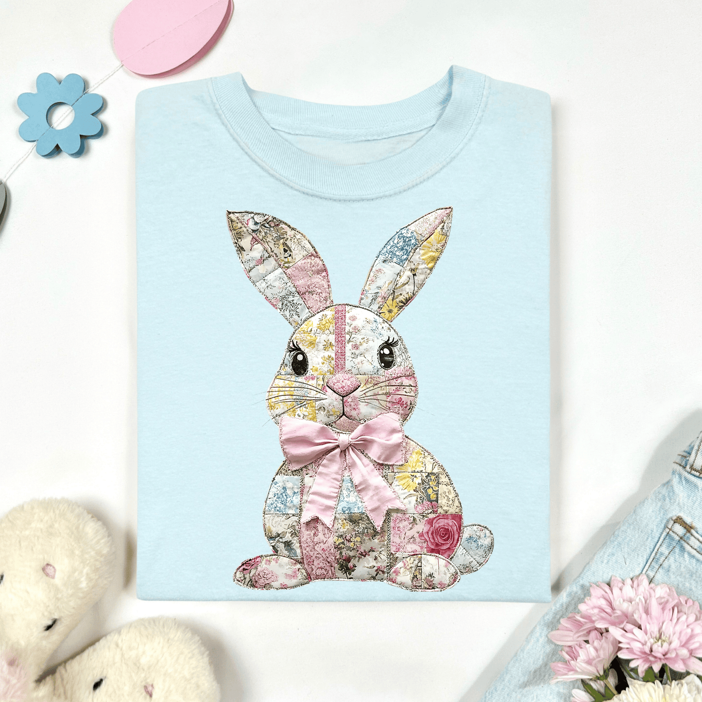 Envy Stylz Boutique Men - Apparel - Shirts - T-Shirts Patchwork Bunny Graphic T-shirt
