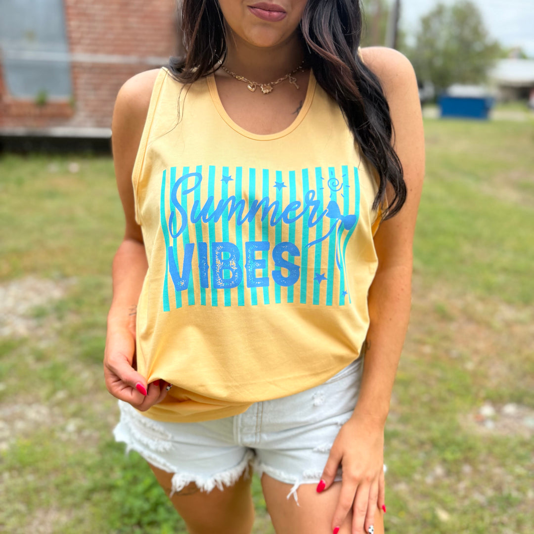 Envy Stylz Boutique Men - Apparel - Shirts - T-Shirts Summer Vibes Graphic Tank Top