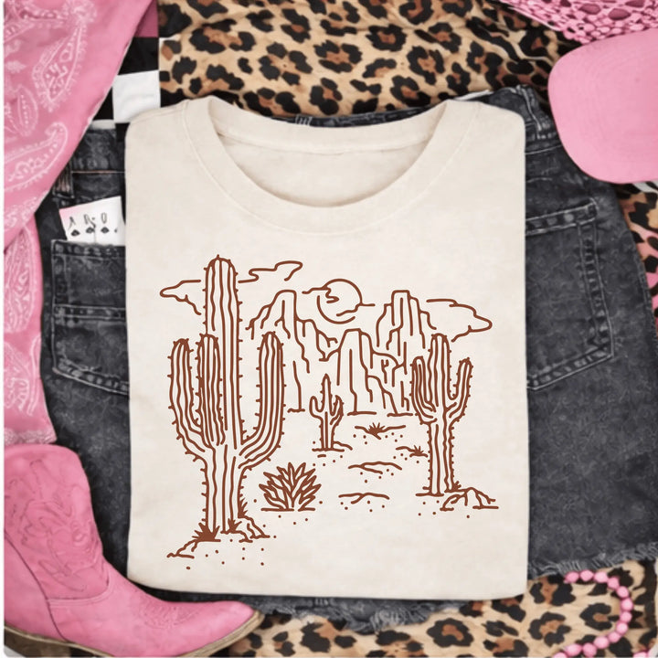Envy Stylz Boutique Unisex - Apparel - Shirts - T-Shirts Wester Desert Scene Graphic Tee