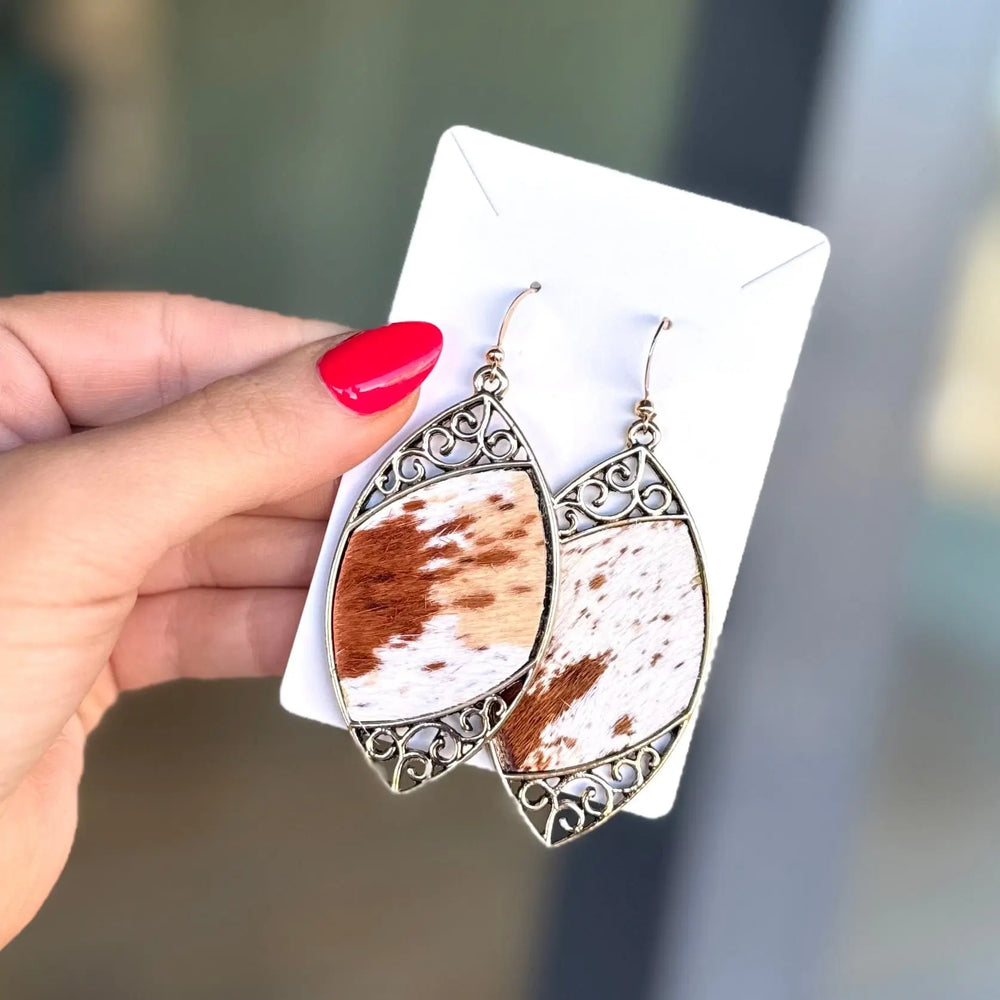Envy Stylz Boutique Women - Accessories - Earrings Cowhide Teardrop Earrings
