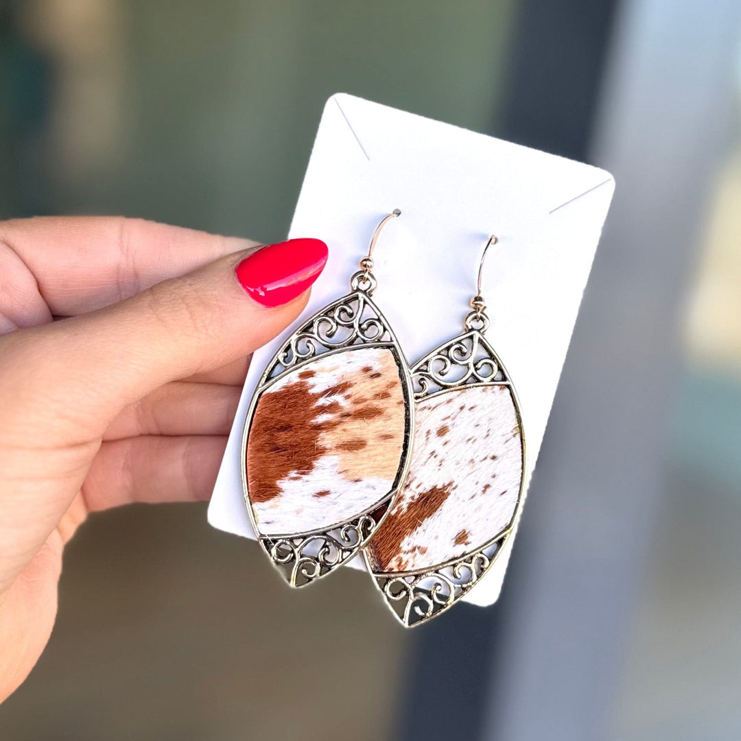 Envy Stylz Boutique Women - Accessories - Earrings Cowhide Teardrop Earrings